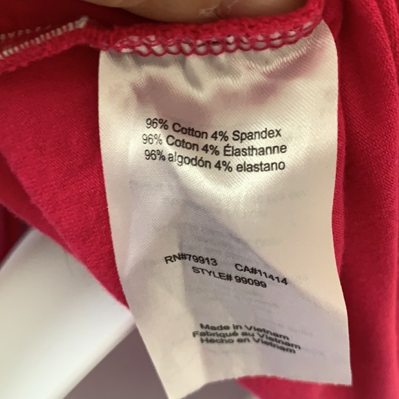 Bumpstart Fuschia Hot Pink Long Sleeve Scoop Neck Ruched T Shirt - Picture 5 of 6